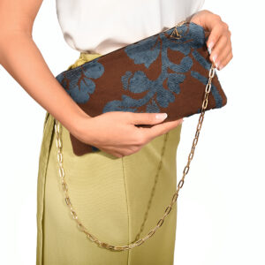 Borsa Flora blu