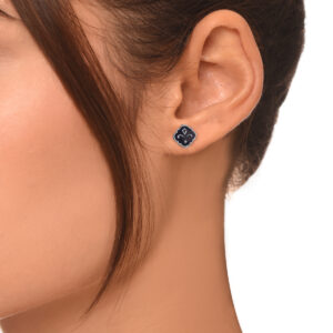 Orecchino lobo smalto blu