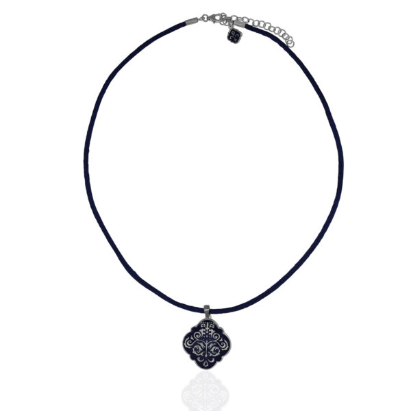 Collana smalto blu - immagine 2